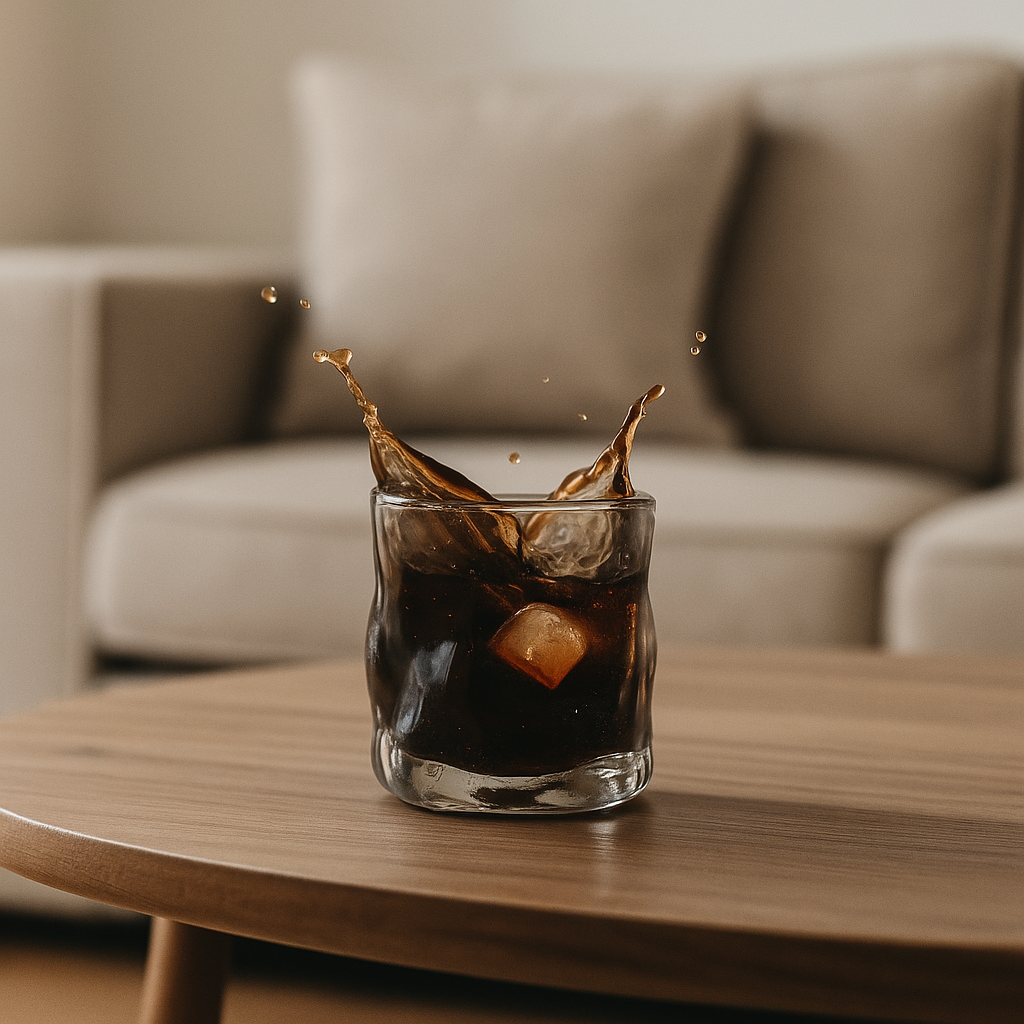 Cuurved Handcrafted Grey Glass Tumblers – Set of 6