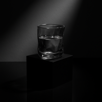 Cuurved Handcrafted Grey Glass Tumblers – Set of 6
