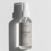 ABODE Vibhuti Room Freshener – Sacred Ash Inspired Aroma | Non-Toxic, Gas-Free Room Spray | Temple-Inspired Purity with Herbal, Woody Notes