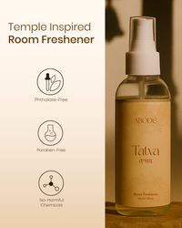 Tatva Room Freshener | 100ml/3.3 Oz | Curated Temple Fragrance